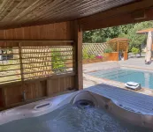Comfortable chalet with heated pool