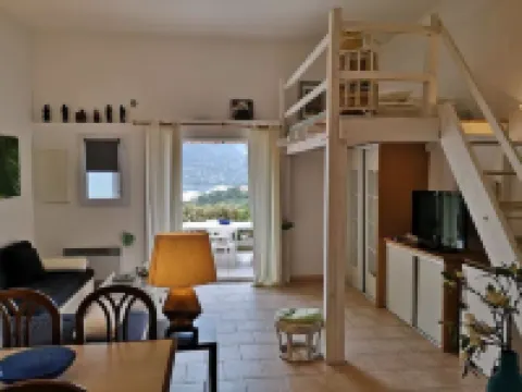 Superb sea view on Propriano's breakfast terrace