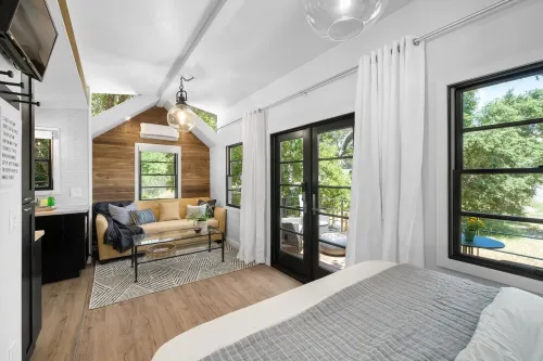 Modern Wine Country Tiny Home with Gas Fire Pit