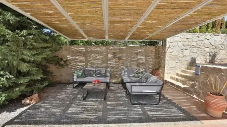 modern villa with private pool, just 5 minutes to the beach