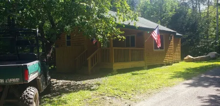 Snowmobilers private cabin, on the trails