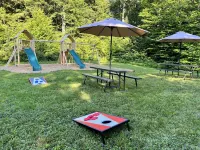 Spacious pet & family-friendly, fastest wifi! Giant playset, fire pit, & games!