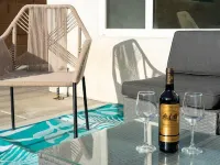 Resort_Pool_Spa with Mt Views-Arcade-Games at Desert Heath Hotels in Coachella