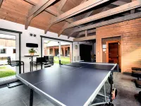 Beautiful Villa with Heated Outdoor Pool, Sauna, Hot Tub in Forest