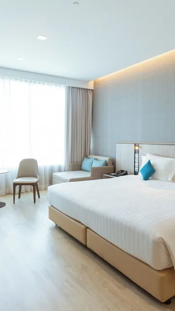 ห้องดีลักซ์พรีเมียมพร้อมอ่างอาบน้ำเตียงคิงไซส์