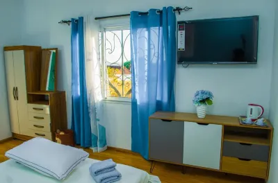 Room in Villa - the Blue Room is an Accent of Modernity in the Silence of the Surrounding Garden