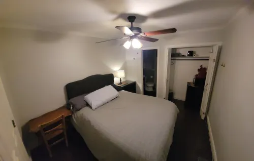 Small private bedroom and bathroom unit