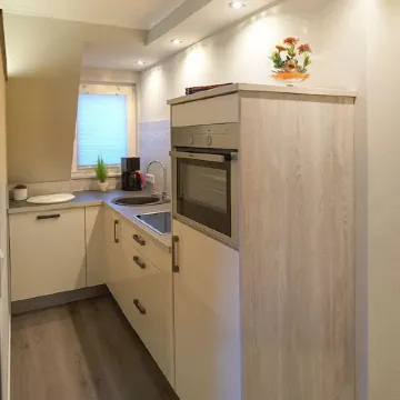 The neat apartment is your central starting point for your activities