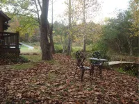 Pet friendly 2br/2ba cabin with hot tub on Rushing Trout Stream!