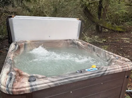 Charming 2-bedroom farmhouse style tiny home in  Rainier with Hot tub Отели в г. Терстон