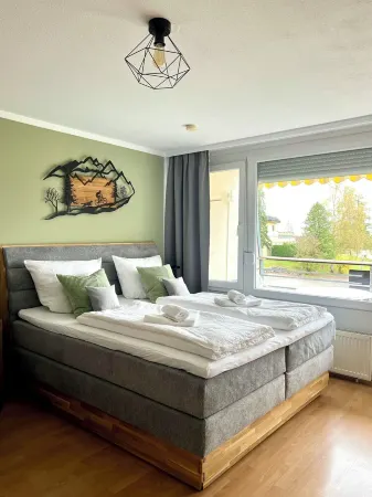 Vacation apartment "Wolkenfrei" near Lake Constance with pool and sauna