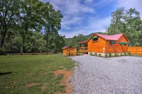 Deck & Hot Tub: Bryson City Riverfront Cabin! - 3-Star