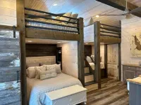 Sunset Cottage on Lake Wapogasset, Amery WI with Bunk Room, Hot Tub, AC, & more