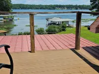 Spacious Lake Gaston Waterfront with Flat Lot, Great Views & Premier Host Hotels in Sixpound