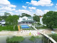 Luxe Lakefront w Pool Pickleball Private Dock - 3-Star