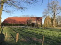 Gulfhof vacation apartment "Langeoog" with a view of the nature reserve Hotels in Ihlow