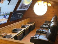 Entertainment Cabin: with 8 Large Screen TV's on 1 Wall.  Great for Small Groups Hotels in Warrens