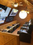 Entertainment Cabin: with 8 Large Screen TV's on 1 Wall.  Great for Small Groups