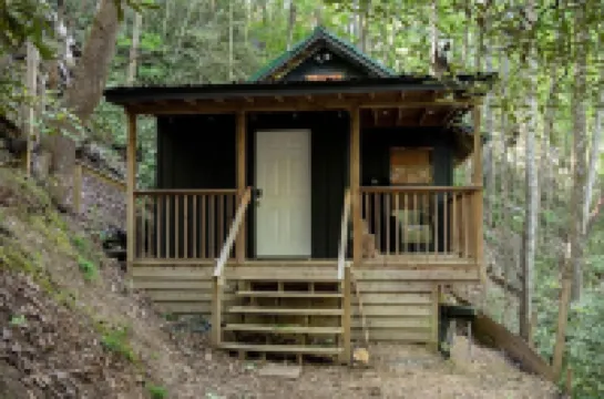 Remote cabin with creek and waterfall views 10 min from town