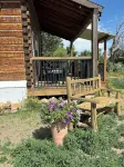 Charming Creekside Cabin next to 4 Mile Creek with mountain views. Dog friendly!