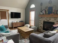 Cozy, cabin in the woods perfect for hanging out.