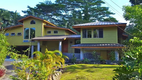 Escape to your private oasis perched on a cliff with a jungle view