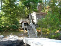 Wilderness modern lake cabin