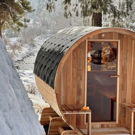 Romantic A-frame Cabin with Cedar Sauna, Private River and Scenic Views