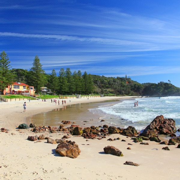 Beachfront accommodation area near Port Macquarie on the NSW Mid North Coast