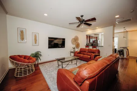 Spacious 4-bedroom townhome in charming Cary with WiFi, AC