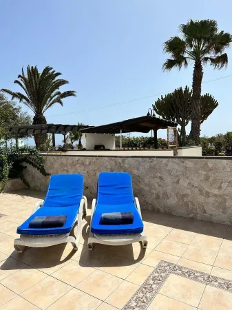Villa Sol with 3 bedrooms Nudist village, Charco del Palo, Lanzarote, with sea view.