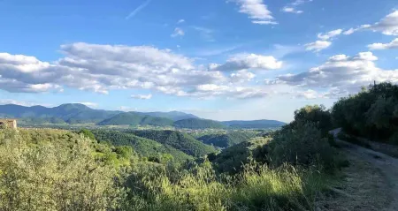 Just outside Rome.  Apartment in a villa, with swimming pool.