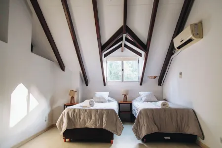 Comfortable house with swimming pool and garden in warehouse area