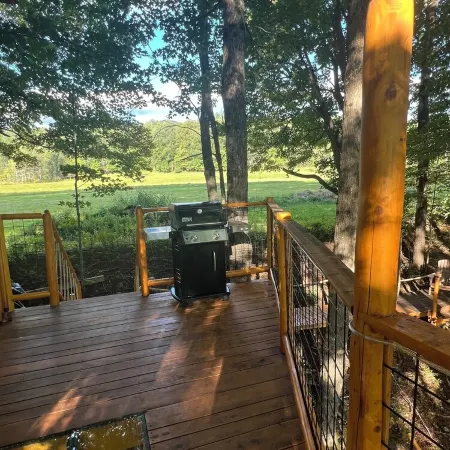 Charming 1-bedroom treehouse with WiFi, AC, Hot Tub in gorgeous Lincoln VT Отели в г. Аддисон