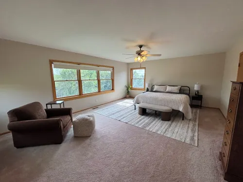 Private Beach on Pine Lake Great Views  3 Spacious Bedrooms and 2 Living Rooms