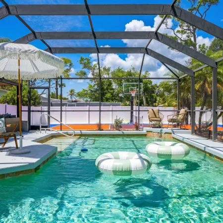 Manatee Haven Pool Games Hot Tub Firepit