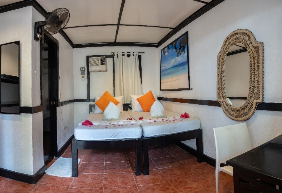 히포캠퍼스 비치 리조트의 야외 테라스 공간