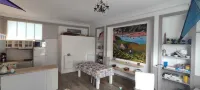 La Falaise, Pointe de Primel, Appart à 30m de la Plage Avec Deux Pièces de Vie!