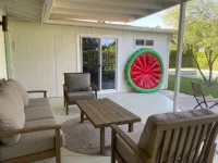 Fab Mid Century Cathedral Cove Pool Home with Stunning Mountain Views