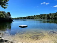 Lakefront retreat w/ deck, dock, sandy beach, 4 watercraft, <6 mins to 2 beaches