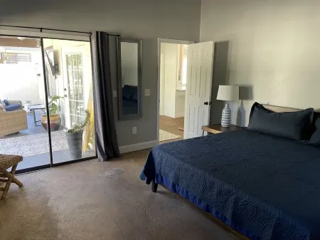 Close to beach! Family-sized home with pool and hot tub.