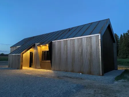 Modern rustic getaway located on the Stillwater River