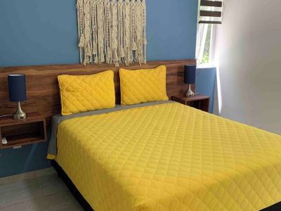 Cozy 2-bedroom apartment in beautiful Puerto Morelos with fitness room, WiFi