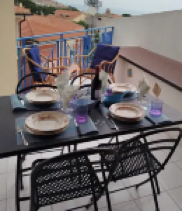 An Oasis of Relaxation, in a Dreamy Sea. Beautiful View of the Sea Mountain and Village