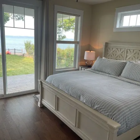 Beautiful waterfront home with private beach.