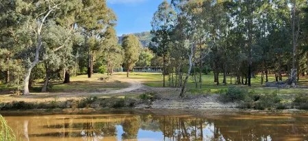 Peppin Pines Retreat -A Private Oasis, acreage with lake views and room to move!