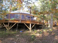 Yurt Floating in the Forest