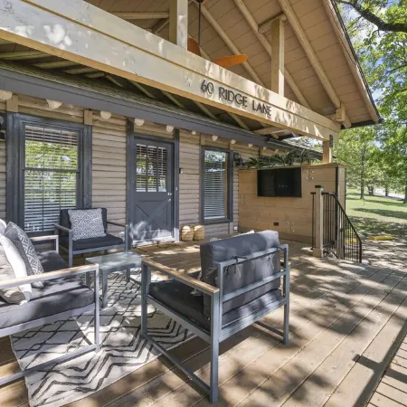Resort Cabin w/ Firepit, Spacious Deck & Outdoor TV - 2 Miles to SDC
