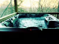 2BR/2Bath1800's Original Secluded Romantic River Mountain Cabin Therapy Hottub