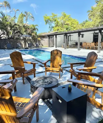 Pool - FirePit - Near South Beach -Wynwood -Design District Hotels near Oleta River State Park
